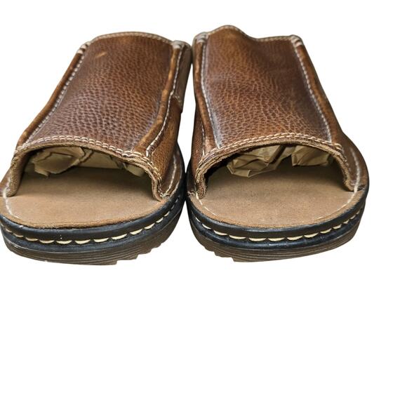 Dr. Martens Doc Martens Men's Size 11 EU 46 Leather Slide Sandals Brown Y2K - Picture 4 of 11